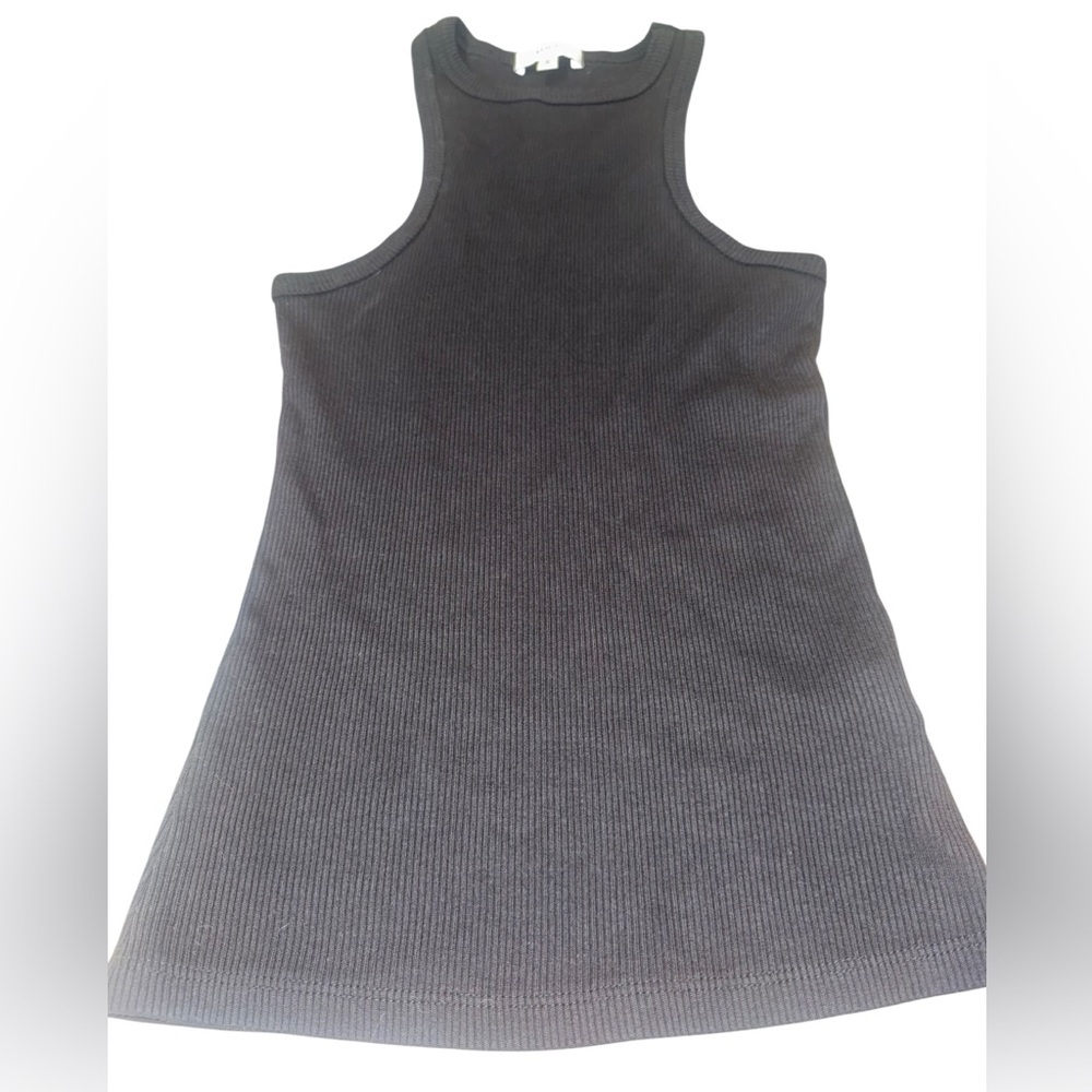 Agolde Black Sleeveless Ribbed Top - Picture 3 of 4